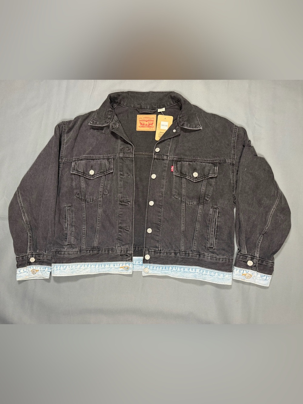 Levi's Women's 90's Trucker Double Waistband Jacket Layer Cake XL